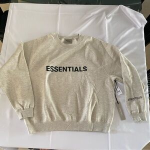Essentials Light Gray Crewneck Sweater